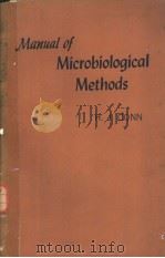 MANUAL OF Microbiological Methods     PDF电子版封面     