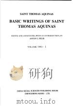 BASIC WRITINGS OF SAINT THOMAS AQUINAS  （VOLUME TWO）（1999年12月第1版 PDF版）