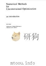 NUMERICAL METHODS FOR UNCONSTRAINED OPTIMIZATION AN INTRODUCTION     PDF电子版封面     