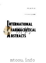 International Pharmaceutical Abstracts     PDF电子版封面     