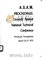 ASAM PROCEEDINGS：Eleventh Annual National Technical Conference     PDF电子版封面     