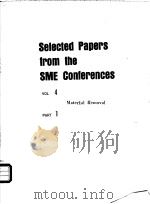 Selected Papers From the SME Conferences  VOL 4  《Material Removal》Part 1     PDF电子版封面     