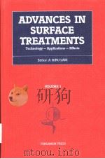 ADVANCES IN SURFACE TREATMENTS：Technology-Applications-Effects  Volume 1     PDF电子版封面  0080311261  A.NIKU-LARI 