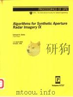 Algorithms for Synthetic Aperture Radar Imagery IX     PDF电子版封面     