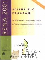 2001 Scientific Program     PDF电子版封面     