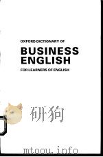 OXFORD DICTIONARY OF BUSINESS ENGLISH FOR LEARNERS OF ENGLISH     PDF电子版封面     