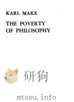 THE POVERTY OF PHILOSOPHY   1978  PDF电子版封面     