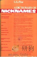 A DICTIONARY OF NICKNAMES（ PDF版）