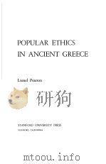 POPULAR ETHICS IN ANCIENT GREECE     PDF电子版封面     