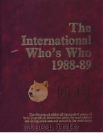 The International Whos Who 1988-89     PDF电子版封面     