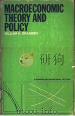 MACROECONOMIC THEORY AND POLICY     PDF电子版封面     