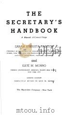 THE SECRETARYS HANDBOOK     PDF电子版封面     