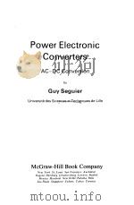 Power Electronic Converters     PDF电子版封面     