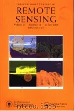 International Journal of REMOTE SENSING  Volume 24  Number 14     PDF电子版封面     