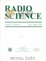 RADIO SCIENCE  Volume 37  Number 4     PDF电子版封面     