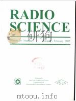 RADIO SCIENCE  Volume 38  Number 1     PDF电子版封面     