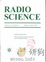 RADIO SCIENCE  Volume 38  Number 2     PDF电子版封面     