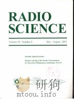 RADIO SCIENCE  Volume 38  Number 4     PDF电子版封面     