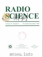 RADIO SCIENCE  Volume 38  Number 6     PDF电子版封面     