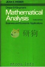 MATHEMATICAL ANALYSIS：Business and Economic Applications     PDF电子版封面     