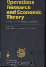 Operations Research and Economic Theory     PDF电子版封面     