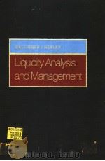 LIQUIDITY ANALYSIS AND MANAGEMETN     PDF电子版封面  0201105187   