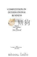 COMPETITION IN INTERNATIONAL BUSINESS     PDF电子版封面     
