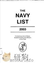 THE NAVY LIST 2003     PDF电子版封面     