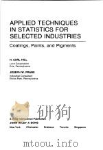 APPLIED TECHNIQUES IN STATISTICS FOR SELECTED INDUSTRIES     PDF电子版封面     