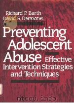 Preventing Adolescent Abuse     PDF电子版封面     