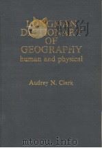 LONGMAN DICTIONARY OF GEOGRAPHY     PDF电子版封面     