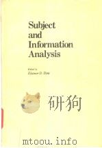 Subject and Information Analysis（ PDF版）