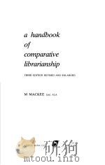 a handbook of comparative librarianship     PDF电子版封面     
