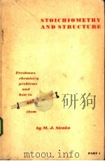STOICHIOMETRY AND STRUCTURE     PDF电子版封面     