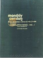 MONTHLY CATALOG     PDF电子版封面     