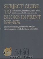 SUBJECT GUIDE TO BOOKS IN PRINT 1978-1979 K-Z     PDF电子版封面     