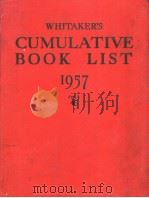 WHITAKER‘S CUMULATIVE BOOK LIST 1957     PDF电子版封面     