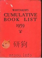 WHITAKER‘S CUMULATIVE BOOK LIST 1959     PDF电子版封面     