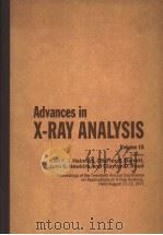Advances in X-RAY ANALYSIS Volume 15     PDF电子版封面     