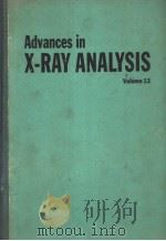 Advances in X-RAY ANALYSIS Volume 13     PDF电子版封面     