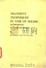 TRANSIENT TECHNIQUES IN NMR OF SOLIDS     PDF电子版封面     