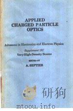 APPLIED CHARGED PARTICLE OPTICS     PDF电子版封面     