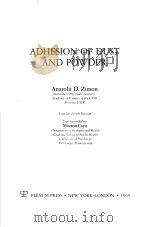 ADHESION OF DUST AND POWDER     PDF电子版封面     