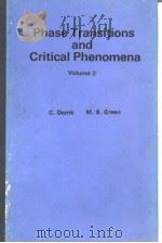 Phase Transitions and Critical Phenomena Volume 3     PDF电子版封面     