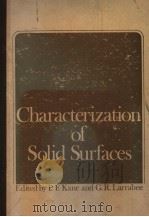 Characterization of Solid Surfaces     PDF电子版封面     
