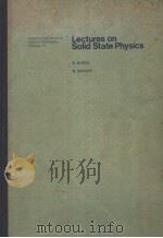 Lectures on Solid State Physics     PDF电子版封面     