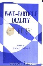 WAVE-PARTICLE DUALITY     PDF电子版封面     