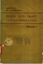 BLOCK AND GRAFT COPOLYMERIZATION Volume 1     PDF电子版封面     