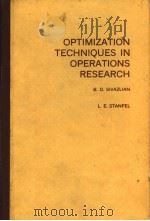 OPTIMIZATION TECHNIQUES IN OPERATIONS RESEARCH     PDF电子版封面     