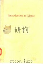 Introduction to Maple     PDF电子版封面     